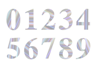 Add Shimmer and Style with Iridescent Number Stickers