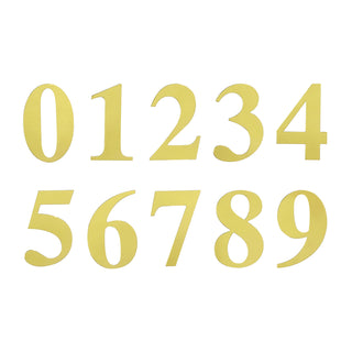 Gold Large 0-9 Number Stickers Banner
