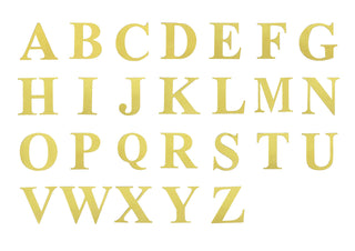 Shimmering Gold Large Alphabet Stickers for Stunning Event Decor