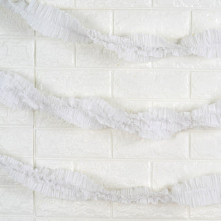 Add Elegance to Your Party with White Ruffled Paper Streamer Rolls