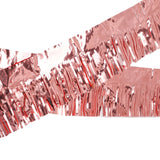 16ft Metallic Blush/Rose Gold Foil Tassel Fringe Backdrop Banner, Tinsel Garland Decor#whtbkgd