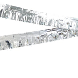 16FT Metallic Silver Foil Tassel Fringe Backdrop Banner, Tinsel Garland Decor#whtbkgd