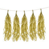 12 Pack | Pre-Tied Gold Paper Fringe Tassels With Garland String, Hanging Streamer Banner#whtbkgd