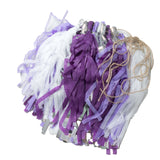 Purple and white tassel garland bundle on white background #whtbkgd