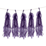 Purple tassel garland decoration on a string #whtbkgd