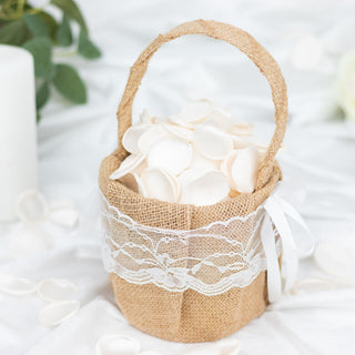 Add Elegance to Your Event with Shiny Ivory Silk Rose Petals