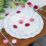 400 Pack | Matte Dusty Rose Mix Life-Like Flower Petals, Silk Rose Petal Round Table Confetti
