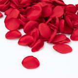 400 Pack | Matte Red Life-Like Flower Petals, Silk Rose Petal Round Table Confetti#whtbkgd