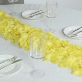 500 Pack Yellow Silk Rose Petals Table Confetti or Floor Scatters