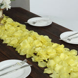 500 Pack Yellow Silk Rose Petals Table Confetti or Floor Scatters