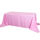 90x156 inches PINK Polyester Rectangular Tablecloth