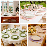 50 Pack Disposable Lavender Lilac Placemats, 13" Non-Woven Mesh Fiber Round Table Mats for Dining & Events