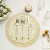 10 Pack | 13inch Metallic Gold Sequin Mesh Table Placemats