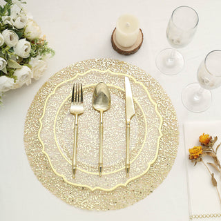 Enhance Your Dining Experience with Luminous Metallic Gold Table Placemats