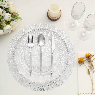 Dining in Luxury with Metallic Silver Sequin Placemats