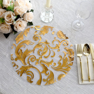 Add Elegance to Your Table with Metallic Gold Sheer Organza Placemats