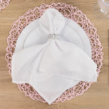 6 Pack Blush Woven Fiber Disposable Placemats, Round Table Mats 15inch