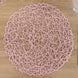 6 Pack Blush Woven Fiber Disposable Placemats, Round Table Mats 15inch