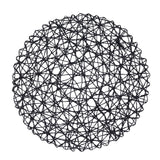 Black geometric decorative piece with intricate pattern #whtbkgd