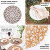 6 Pack | 15inch Beige Paper Fiber Woven Placemats, Round Table Mats