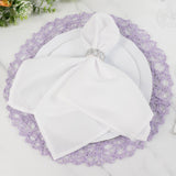 6 Pack Lavender Lilac Woven Fiber Disposable Placemats, Round Table Mats 15inch