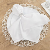 6 Pack White Woven Fiber Disposable Placemats, Round Table Mats 15inch