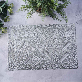 Add Elegance to Your Table with Silver Metallic Non-Slip Placemats