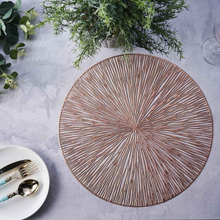 Elevate Your Table Setting with Rose Gold Metallic Non-Slip Placemats