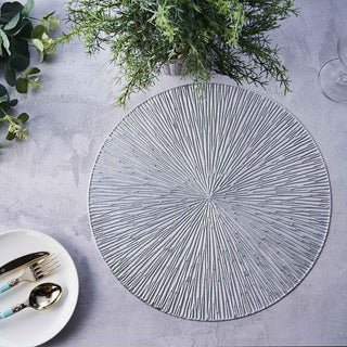 Elevate Your Table Setting with Silver Metallic Non-Slip Placemats