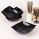 4 Pack 32oz Black Square Plastic Salad Bowls, Disposable Serving Dishes
