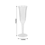 24-Pack Plastic Champagne Flutes Clear Flared Design - Lightweight Disposable Toasting Glasses 6oz