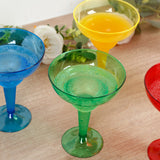 48-Pack 10oz Plastic Margarita Glasses - Assorted Colors, Reusable Cocktail Cups for Parties, Fiesta