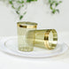 25-Pack Plastic Tumbler Cups Transparent Dusty Sage Green with Gold Rim - Stylish Disposable Party
