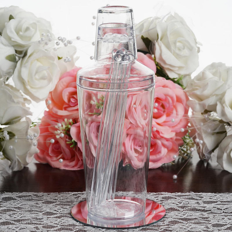 Clear champagne bottle topper with roses