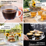 Transparent plastic 60oz coffee cups for events and office use. BPA-free and sturdy.