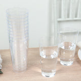 12 Pack Clear Plastic Cups Drinking Tumblers, 17oz Disposable Party Cups - 5.5inch