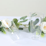 12 Pack Clear Plastic Cups Drinking Tumblers, 17oz Disposable Party Cups - 5.5inch