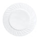 12 Pack | 7.5inch White Flair Rim Disposable Salad Plates, Plastic Dessert Appetizer Plates#whtbkgd