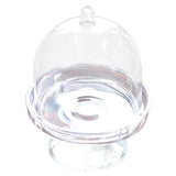 12 Pack 3" Clear Fillable Mini Pedestal Cake Stand Favor Boxes, Candy Treat Gift Boxes Dome#whtbkgd