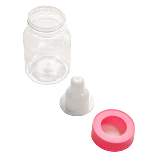 Cherish the Sweetness with Bulk Clear/Pink Baby Bottle Favor Boxes
