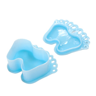 Cherish the Sweet Memories with Clear/Blue Baby Feet Party Favor Boxes