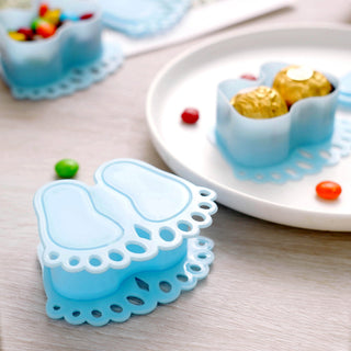 Clear/Blue Baby Feet Party Favor Boxes
