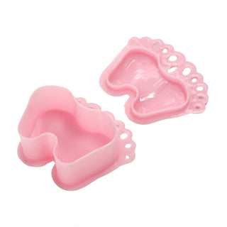 Clear / Pink Baby Feet Party Favor Boxes