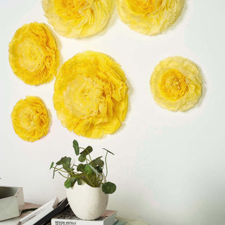 Create a Stunning Atmosphere with Yellow Giant Carnation 3D Paper Flowers