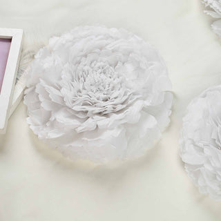 Endless Decorative Possibilities with our White Carnation 3D Paper Flowers