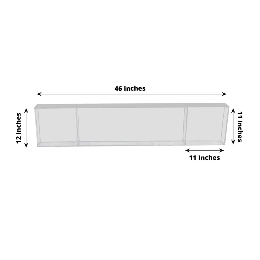 46x12inch Rectangle Acrylic Plexiglass Tabletop Sheet, Clear 4mm Thick Plate with Protective Film