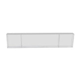 Clear acrylic display shelf, 46x12x11 inches, ideal for home decor or retail use. #whtbkgd