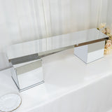 46x12inch Silver Acrylic Table Top Bridge for Rectangular Pillar Pedestal Stands