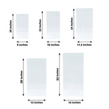 Set of 5 Clear Acrylic Pedestal Stands – Pre-Assembled Rectangular Display Risers for Retail