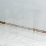 Set of 5 Clear Acrylic Pedestal Stands – Pre-Assembled Rectangular Display Risers for Retail